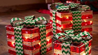 Lighted Christmas Gift Boxes