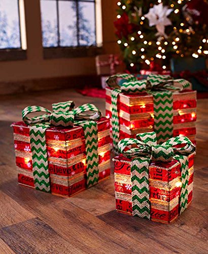 Lighted Christmas Gift Boxes